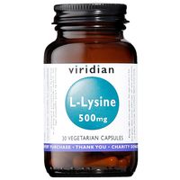 Viridian L-Lysine 30 Capsules